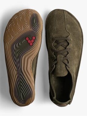 Vivobarefoot Sensus women’s Barefoot Trainers in Olive Suede size 8
